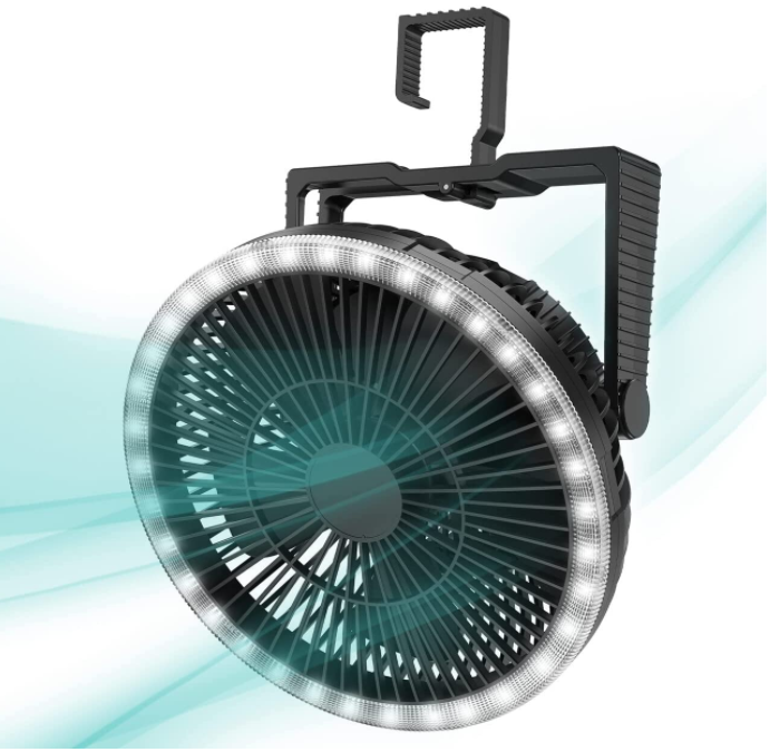 Portable Large Wind Led Camping Tent Ceiling Fan Light