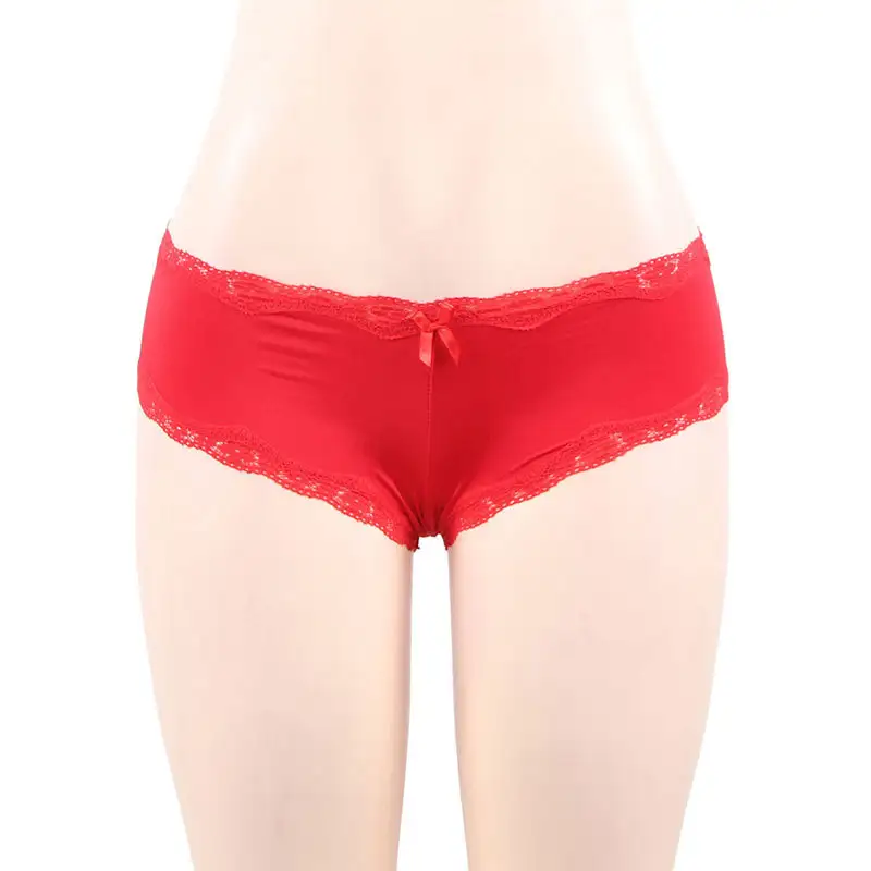 European And American Large Size Women's Underwear Lace Bow Lace