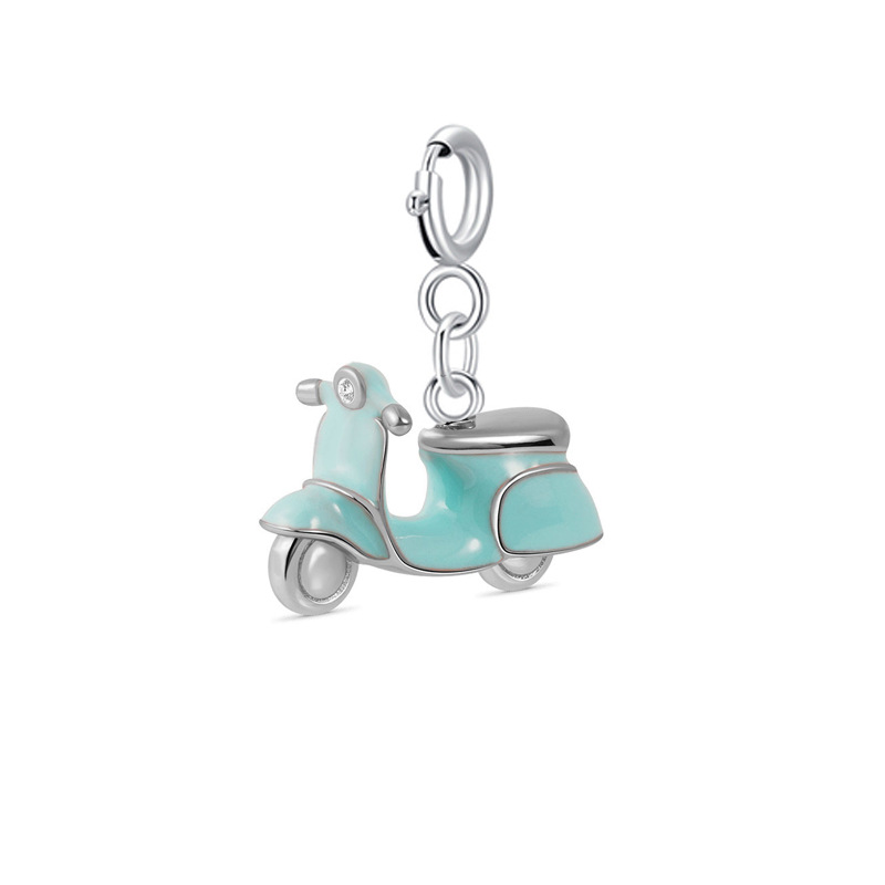 Simple And Niche Design Of Sterling Silver Motorcycle Pendant