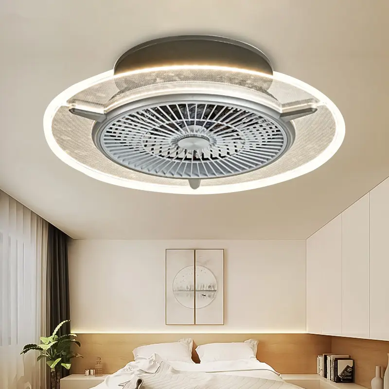 Modern Household Living Room and Bedroom Electric Fan Lamps