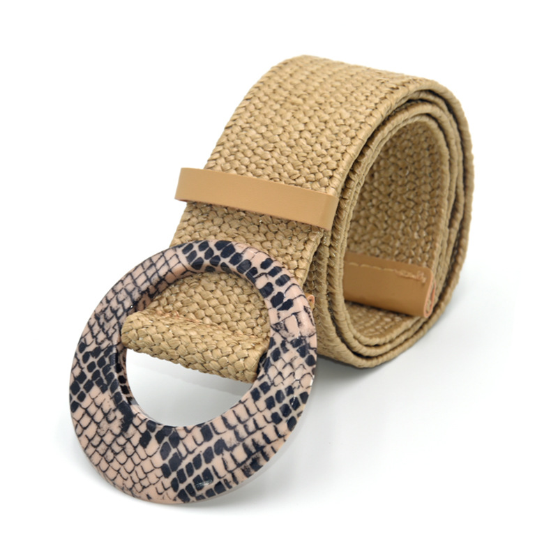 Snake pattern bucklekhaki