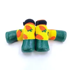 Dog Socks Soft Soled Shoes Scratch Proof And Waterproof Footwear - Carrot - View 1