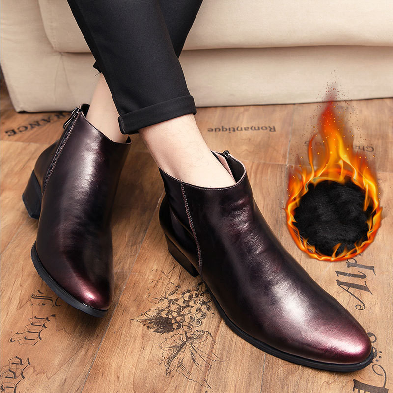 Title 6, Pointed-toe Leather Shoes Increase Fashion Shor...