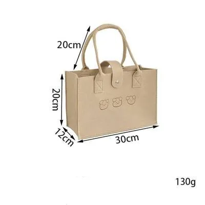Maternity Handbag Tote Light Small Carry Bag - Khaki