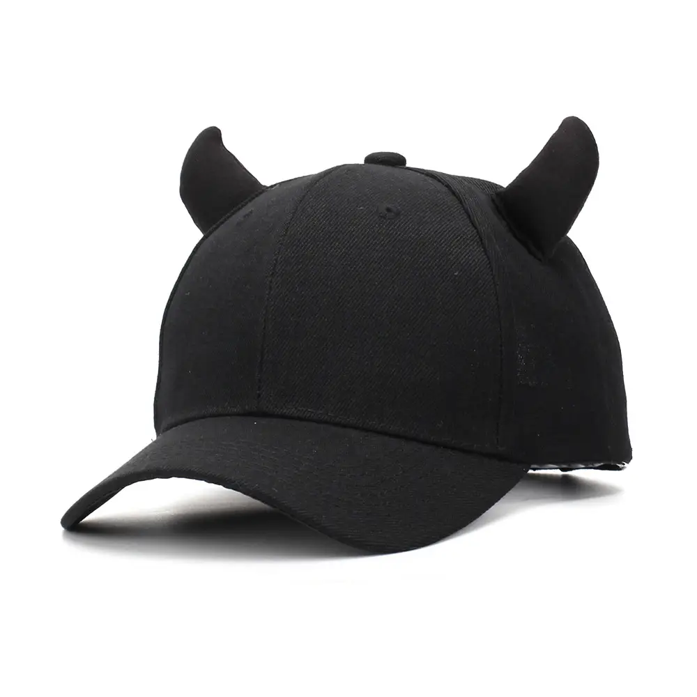New Men's Camouflage-pattern Three-dimensional Horn-shaped Casual Street Hip-hop Style Baseball Cap For College Outdoor Training And Daily Sports Activities