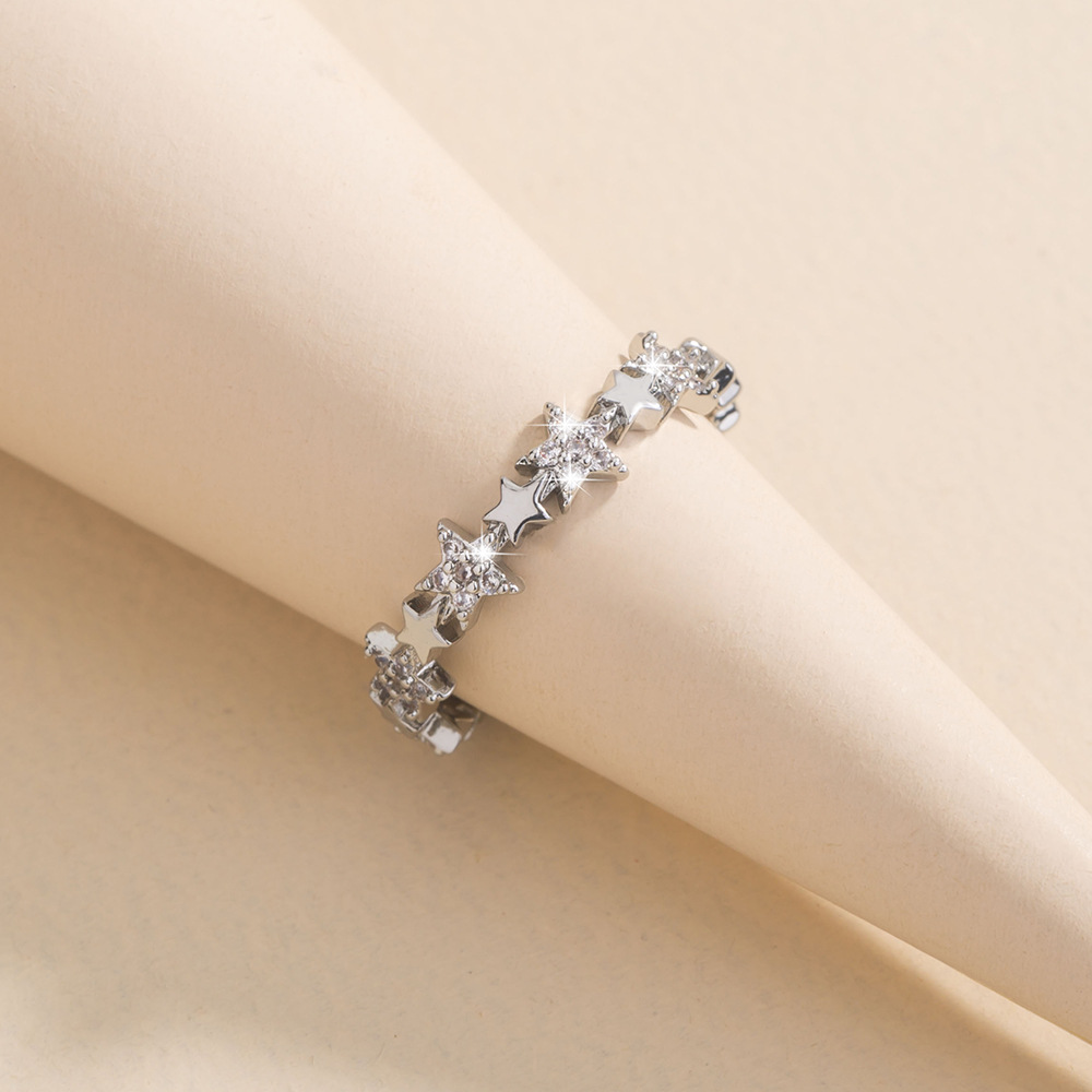 Cute Starry Five-pointed Star Niche Ring