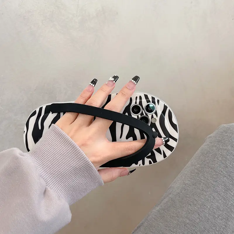 Zebra Print Flip-flop Funny Creativity Phone Case