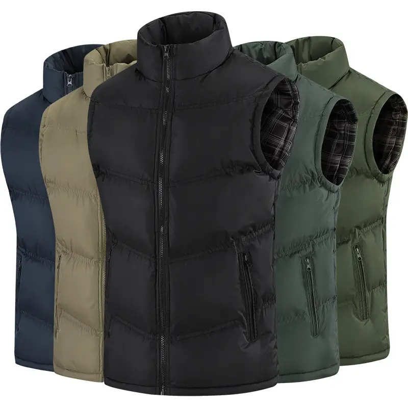 Fashion Stand-up Collar Sleeveless Waistcoat Warm Vest