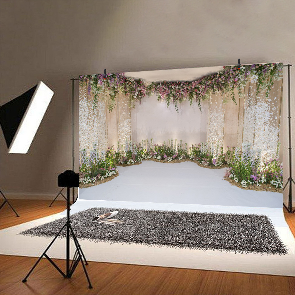 Beautiful Wedding Rose Wall Themed Photography Photographic Background Cloth