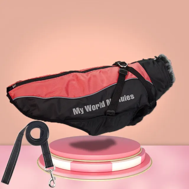 Thickened Golden Retriever Autumn Warm Padded Clothes Red Flat Rope - Shop at LoveMi