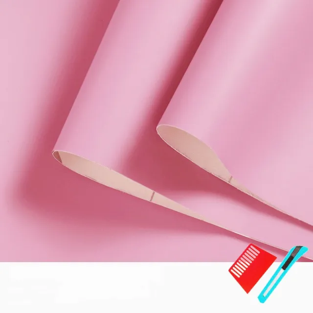 Self adhesive Wallpaper Thickened Living Room Bedroom Wardrobe Furniture Cabinets Pink - Shop at LoveMi