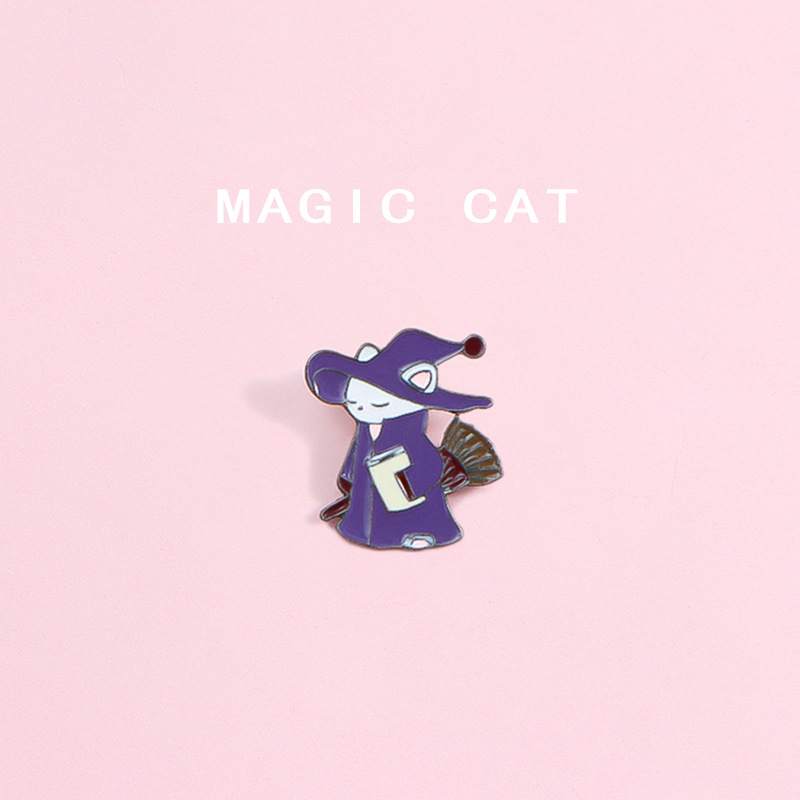 Title 5, Magician Cartoon Cute Dripping Alloy Kitty Brooch