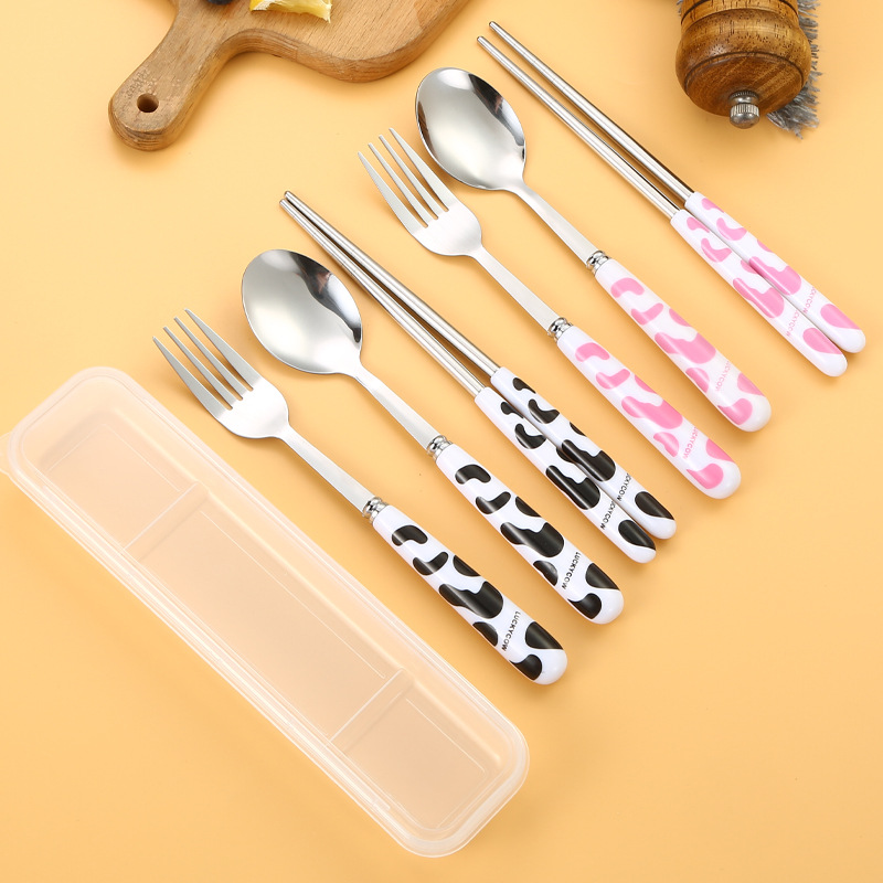 Title 4, Stainless Steel Tableware Spoon Chopsticks Sets