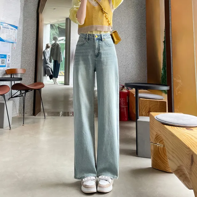 Jeans Women's Tall Straight Leg Cropped Trousers Offwhite - Shop at LoveMi