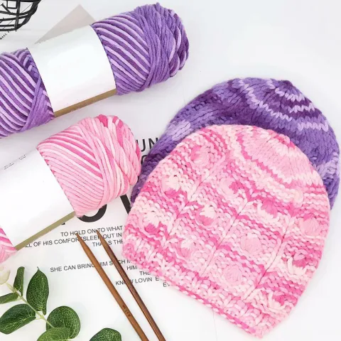 8 Strands of Gradient Milk Cotton Wool Hand-knitted Medium