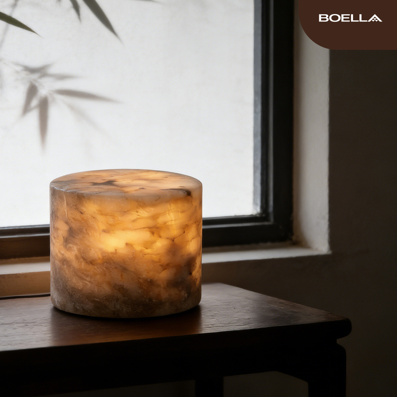 Portable Battery-Powered Spanish Marble Lamp