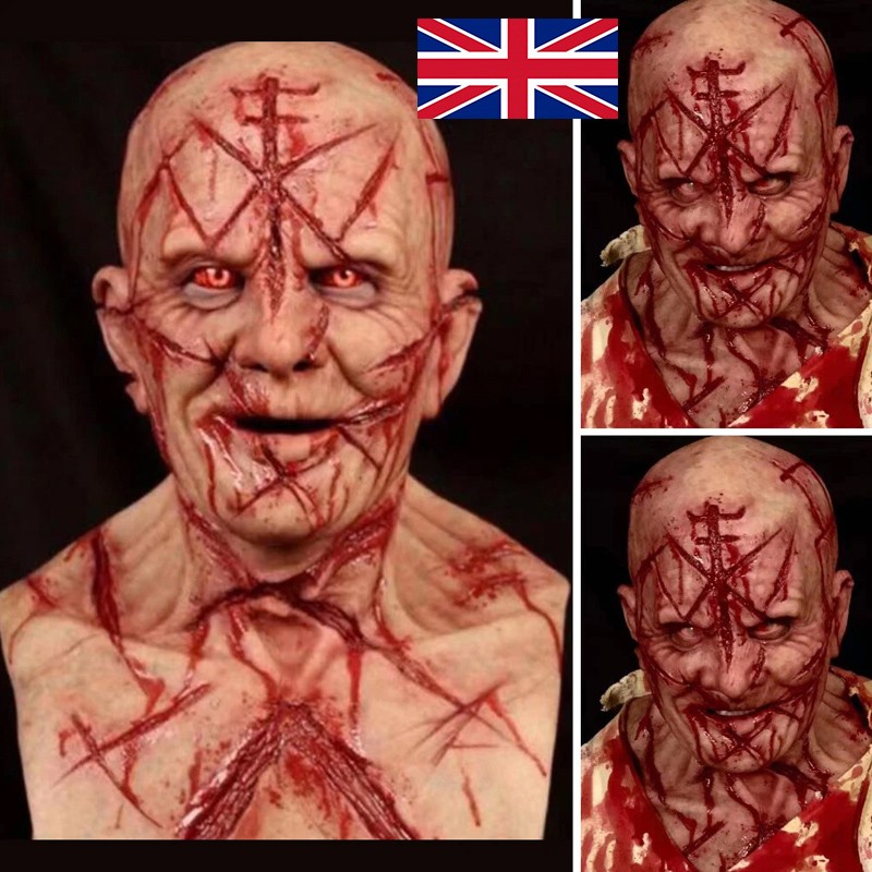 Scary Mask Latex Full Head Horror Cosplay Costume For Halloween UK — image 5
