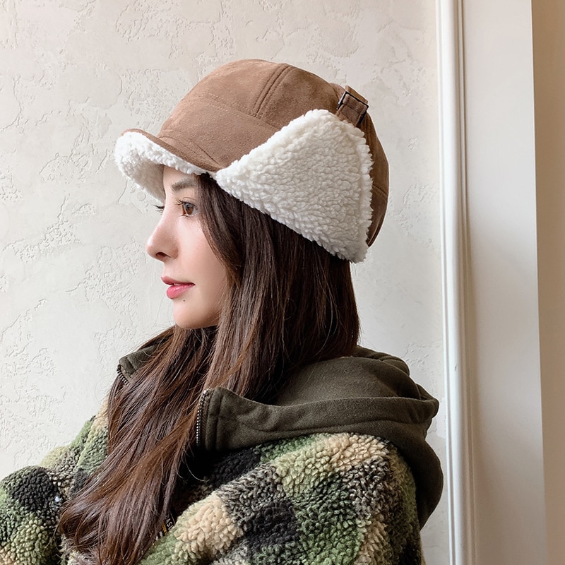 Mens Outdoor Windproof Biking Suede Earmuffs