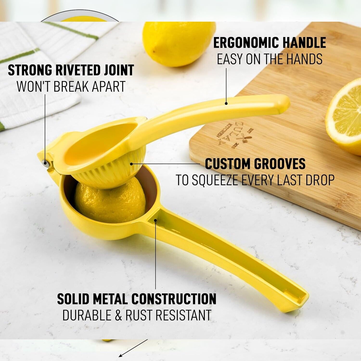 Metal citrus lemon squeezer fruit juicer press. We ship only inside the US, USPS First Class Package 2 Day Handling , 2-5 Day Shipping. Kitchen Metal Lemon Squeezer - Handheld Lemon Juicer Squeezer - Easy to Use Citrus Juicer - Manual Press for Extracting