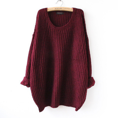 Round Neck Thin Variegated Thin Knit Sweater Coat