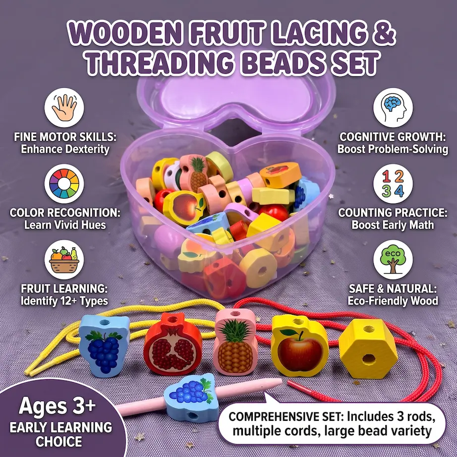 Wooden Educational Toy With Building Blocks