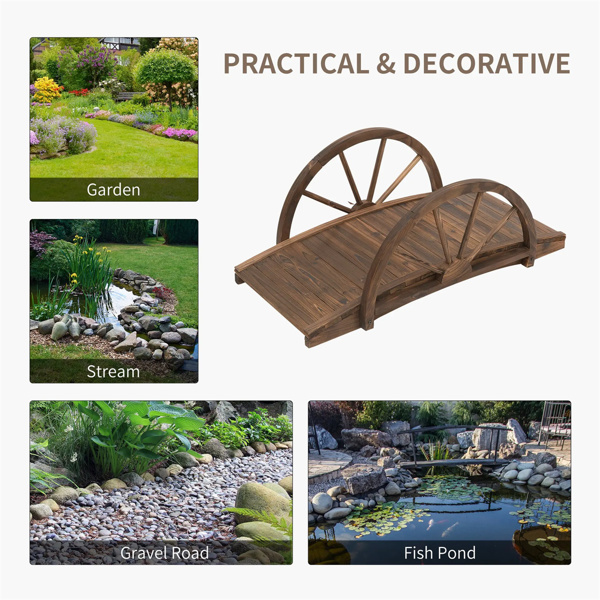 3.3ft Wooden Garden Bridge,Bridge A Rc Footbridge — foto 4