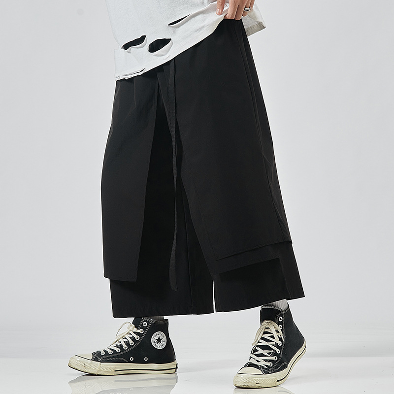 Men's Casual Pants Trendy Loose Plus Size Cropped Trousers