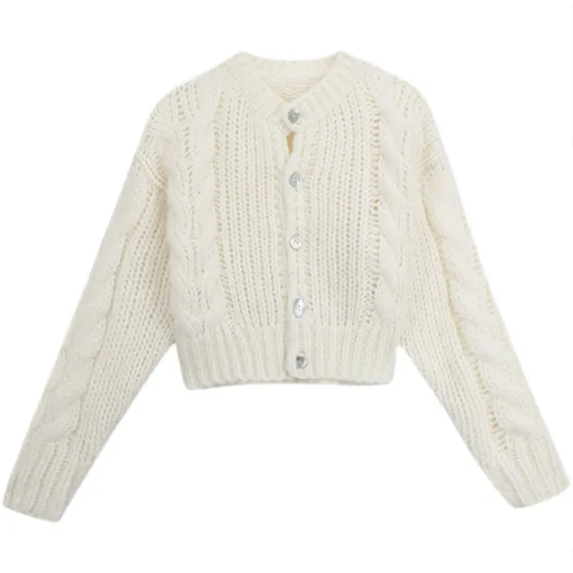 Knitted Sweater Women's Mohair Wool Loose Cardigan Jacket, Knit Top, Handmade Clothing, Gift For Women, Hand knit Outfit Beige - Shop at LoveMi