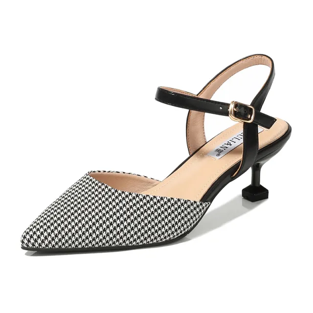 Fashion Pointed Toe Sandals With Stiletto Heels Black - Shop at LoveMi