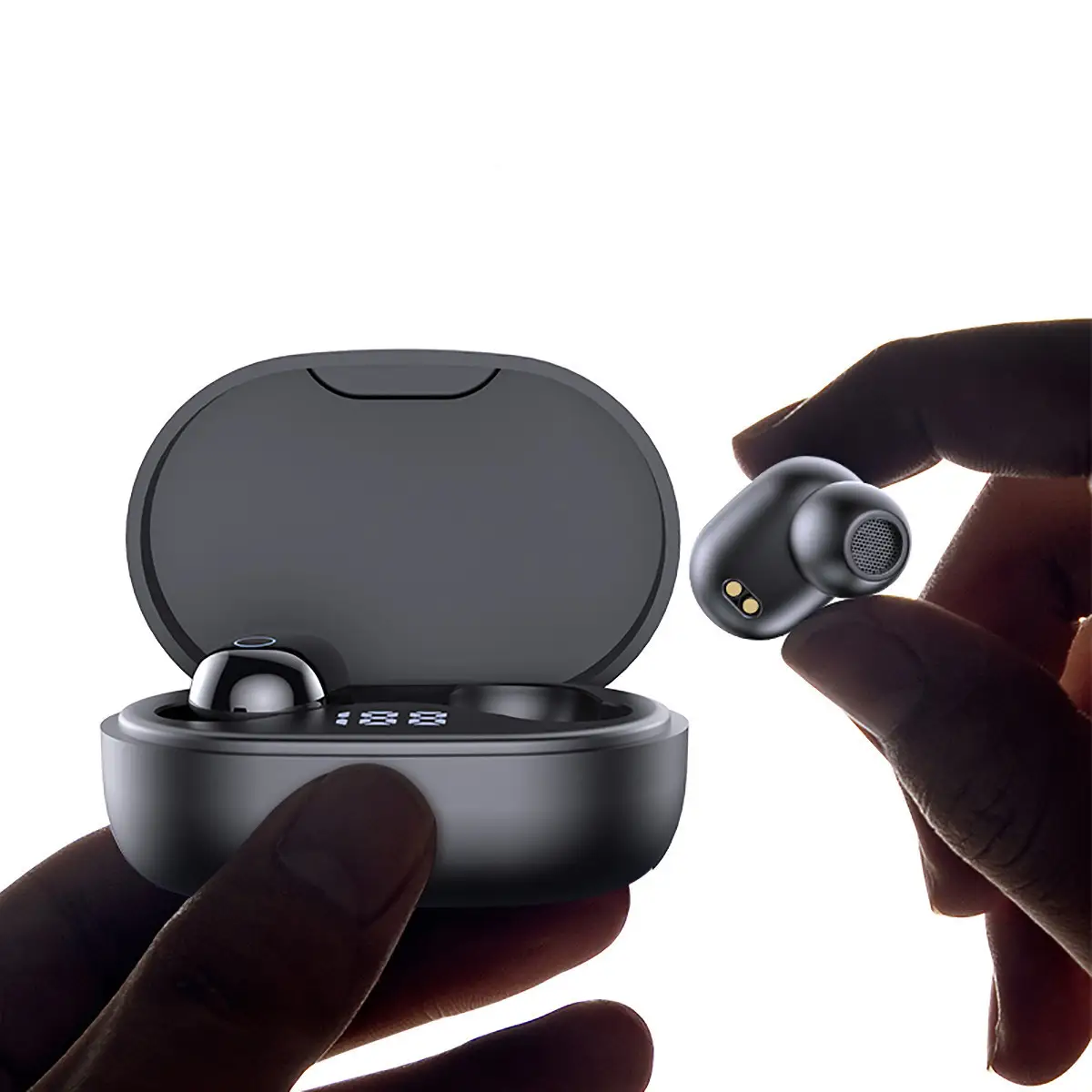 T21 Smart Digital Display Bluetooth Headset Wireless Sports Mini Headset Stereo In-ear