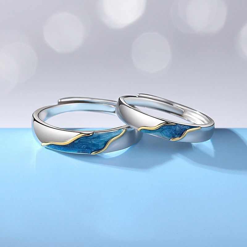 Title 1, The Other Shore Starry Sky Couple S925 Sterling...