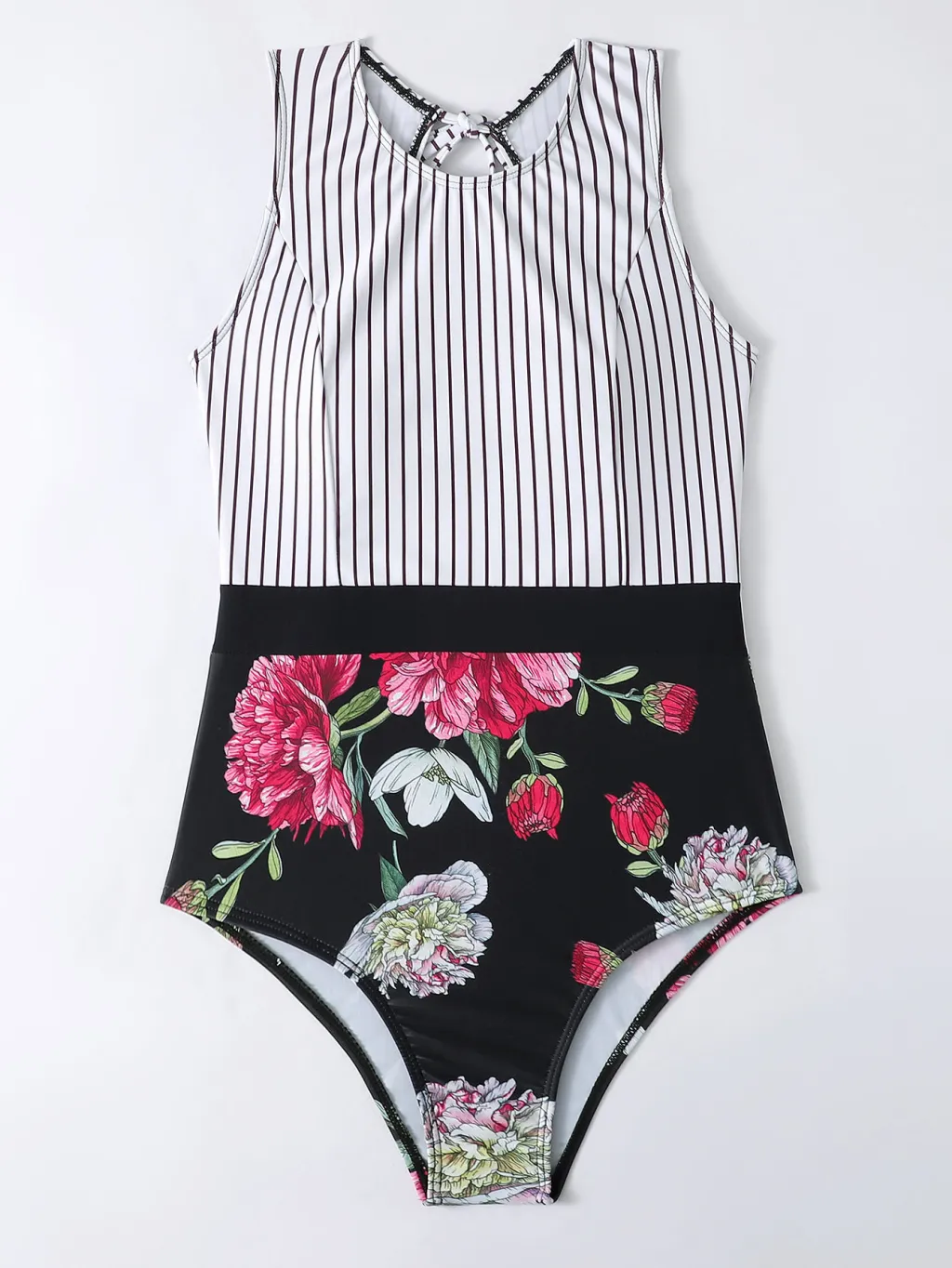 Printed Sexy One-piece Bikini Strap Ladies Swimsuit - Red