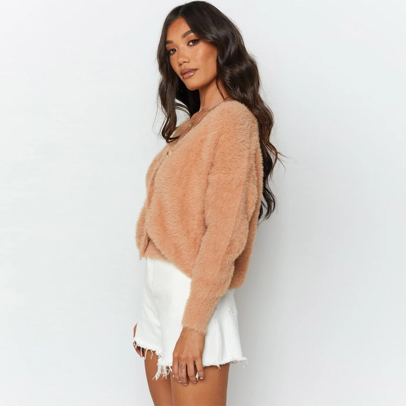 Title 8, Cardigan en peluche double face pour femmes eur...