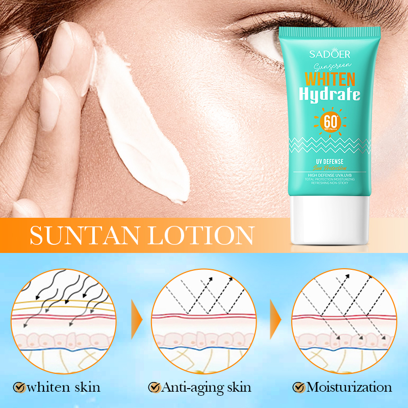 SADOER Whitening Moisturizing Sunscreen 50g — foto 5