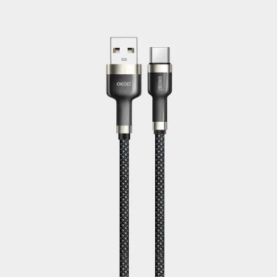 KP-318 Braided 65W Fast-Charging Data Cable Durable Overcharge Protection Type-C Compatible With Apple Android And Huawei