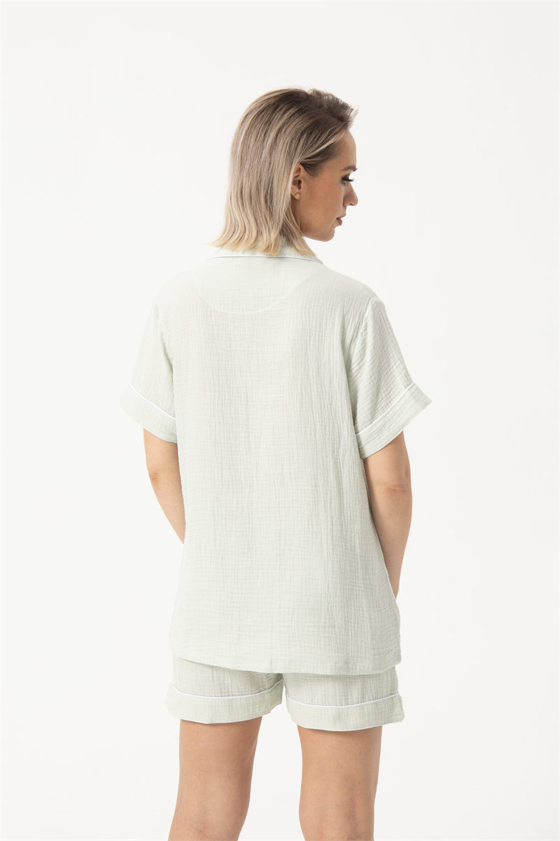 Title 15, Cotton Double Gauze Washed Crepe Monochrome