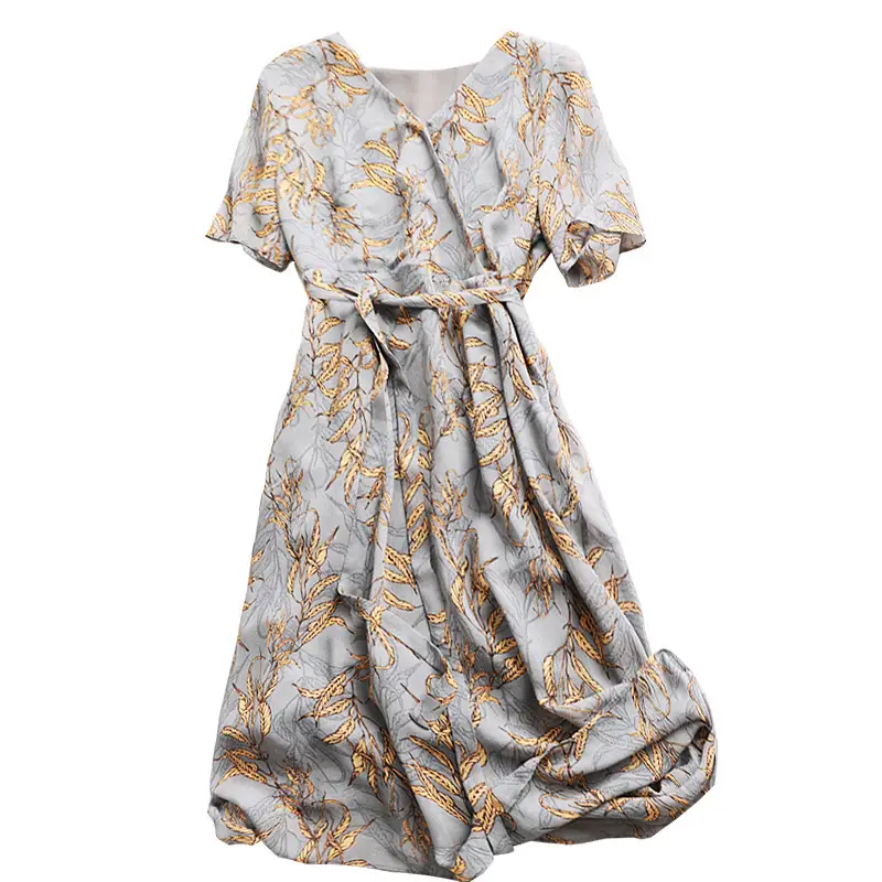 Printed Age-reducing Chiffon Temperament Commuter Dress