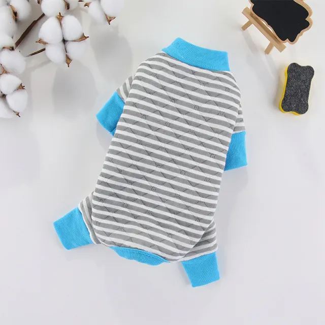 Winter Pet Dog Striped Four legged Coat Grey - Shop at LoveMi