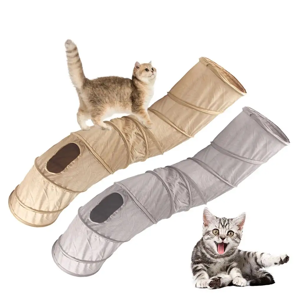 Cat Tunnel Collapsible S-Shape Peekaboo Cave Play