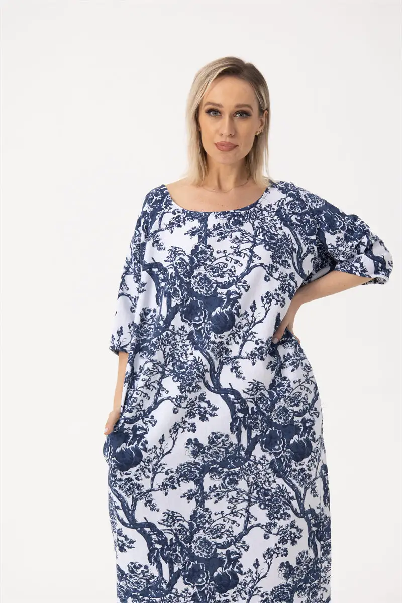 Women's Commoner Literary Retro Plus Size Dress