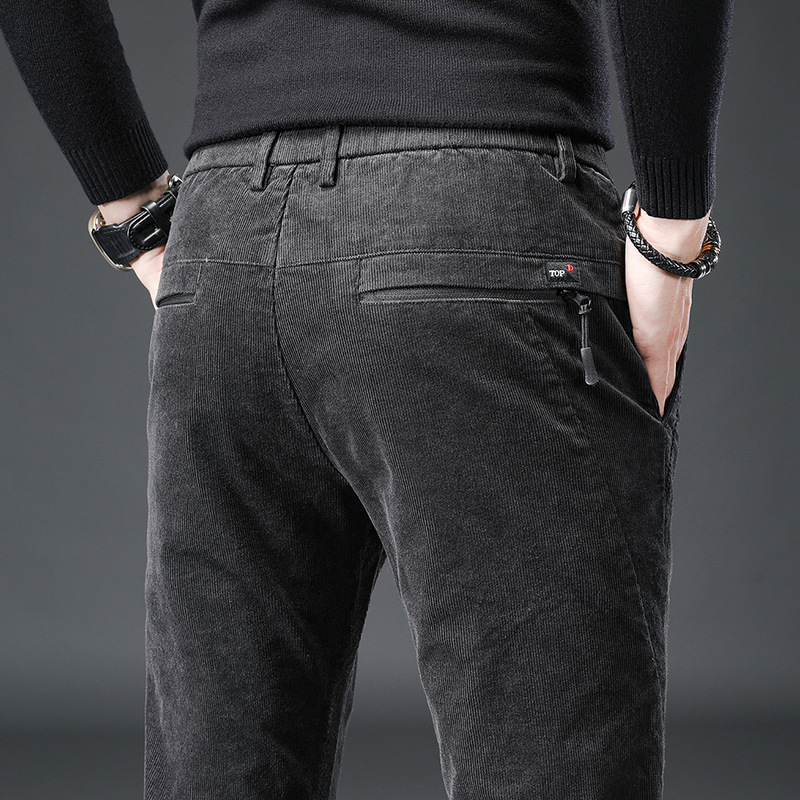 Autumn And Winter High-end Business Men's Corduroy Casual Pants
