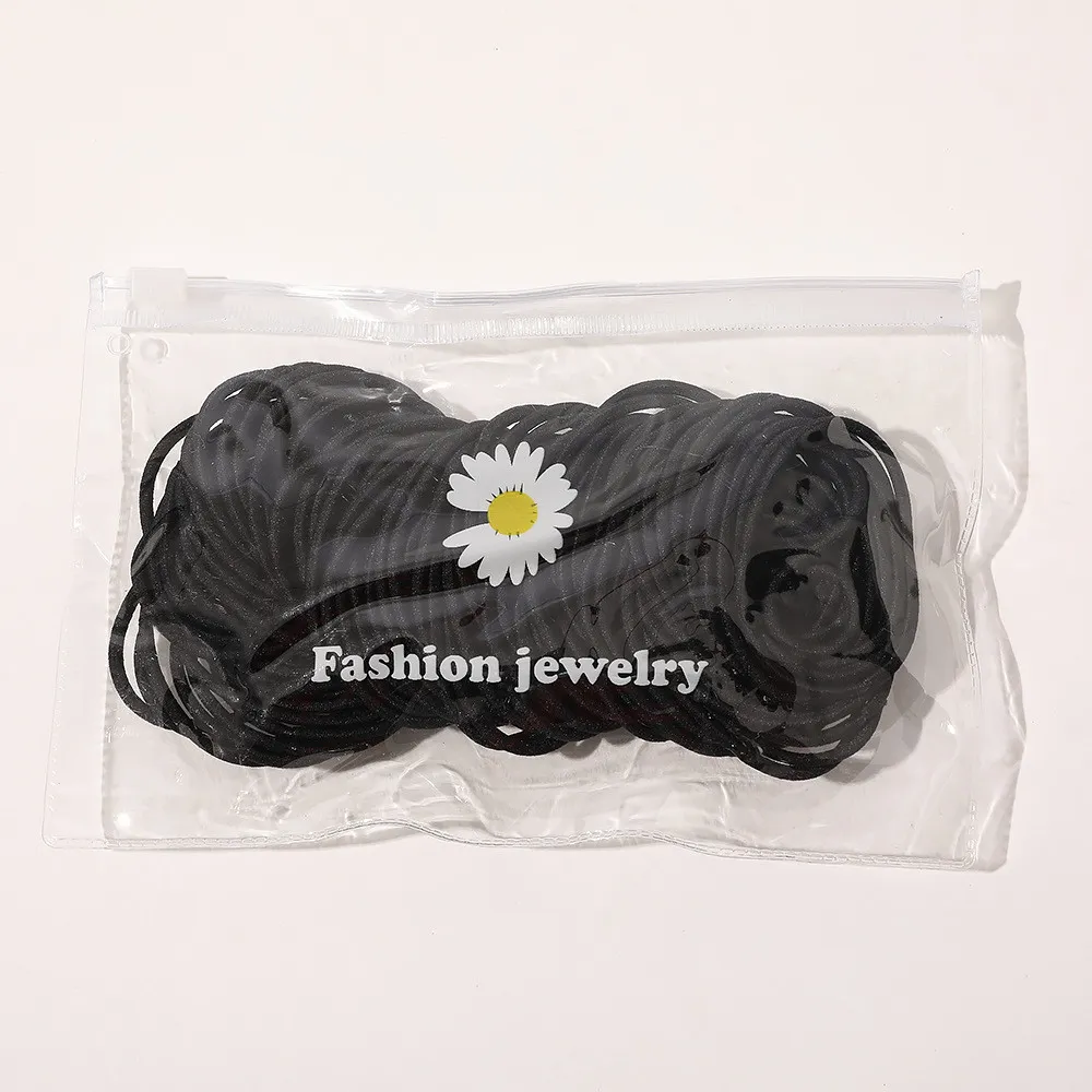 Simple Headband Bag Hairband Elastic Leather Hair Rope Suit Women - Packed In Bags