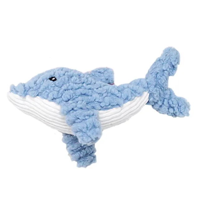 Plush Dog Toy Animals Shape Bite Resistant Squeaky Toys Corduroy Dog Toys For Small Large Dogs Puppy Pets Training Accessories Shark - Shop at LoveMi