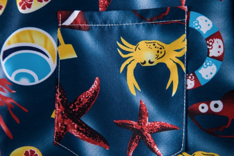 Hawaiian Series Beach Style Men's Suit Hong Kong Style Suit