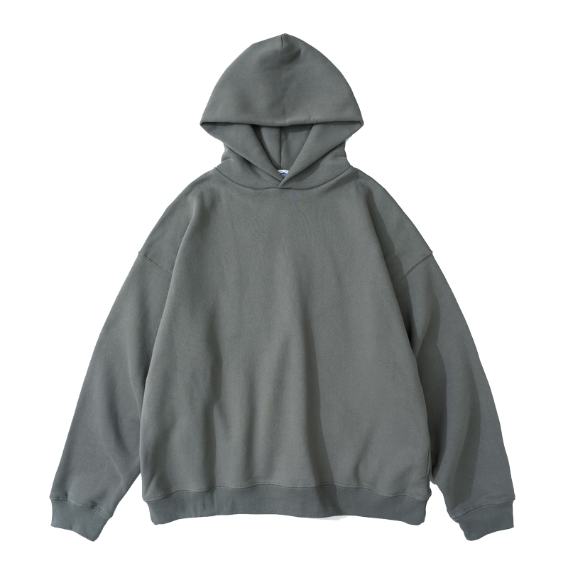 Solid Color Hooded Sweater Men's Ins Trendy High Street Fleece