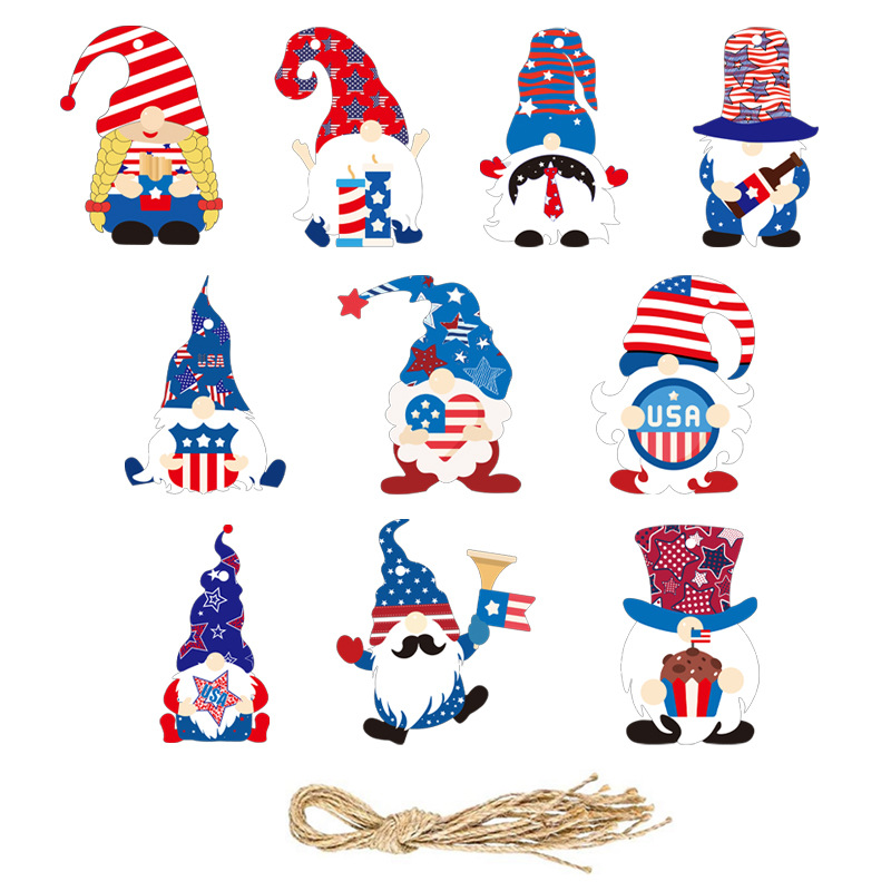 USA National Day Gift Decoration Charm Tag (10 Bags