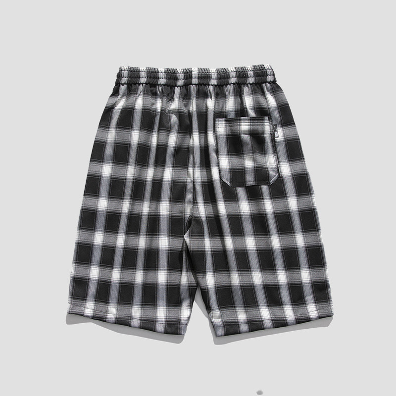 Black And White Plaid Shorts Men's Trend Of The Country