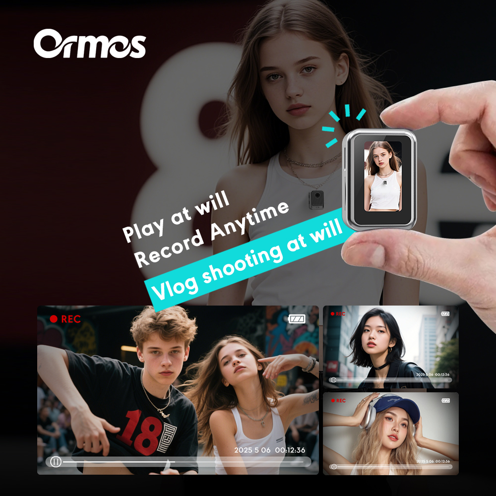 Ormos S131 Ultra-Light Mini Camera, 0.96 Inch Screen, Wearable Travel Camera & Photo Ornament, 16g Portable Hanging Camera With Type-C Charging