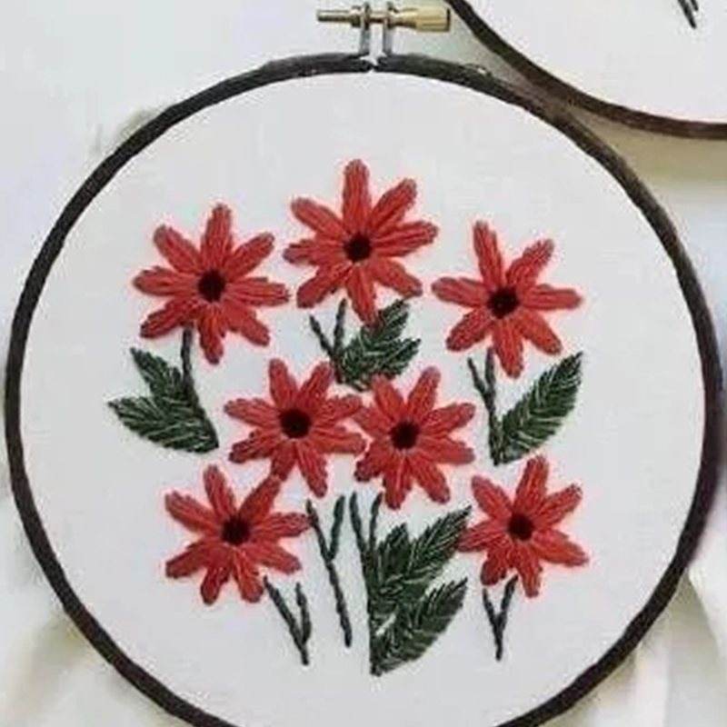 Embroidery Novice Primary Ribbon Embroidery Simple Three dimensional Fresh Flowers15 - Shop at LoveMi