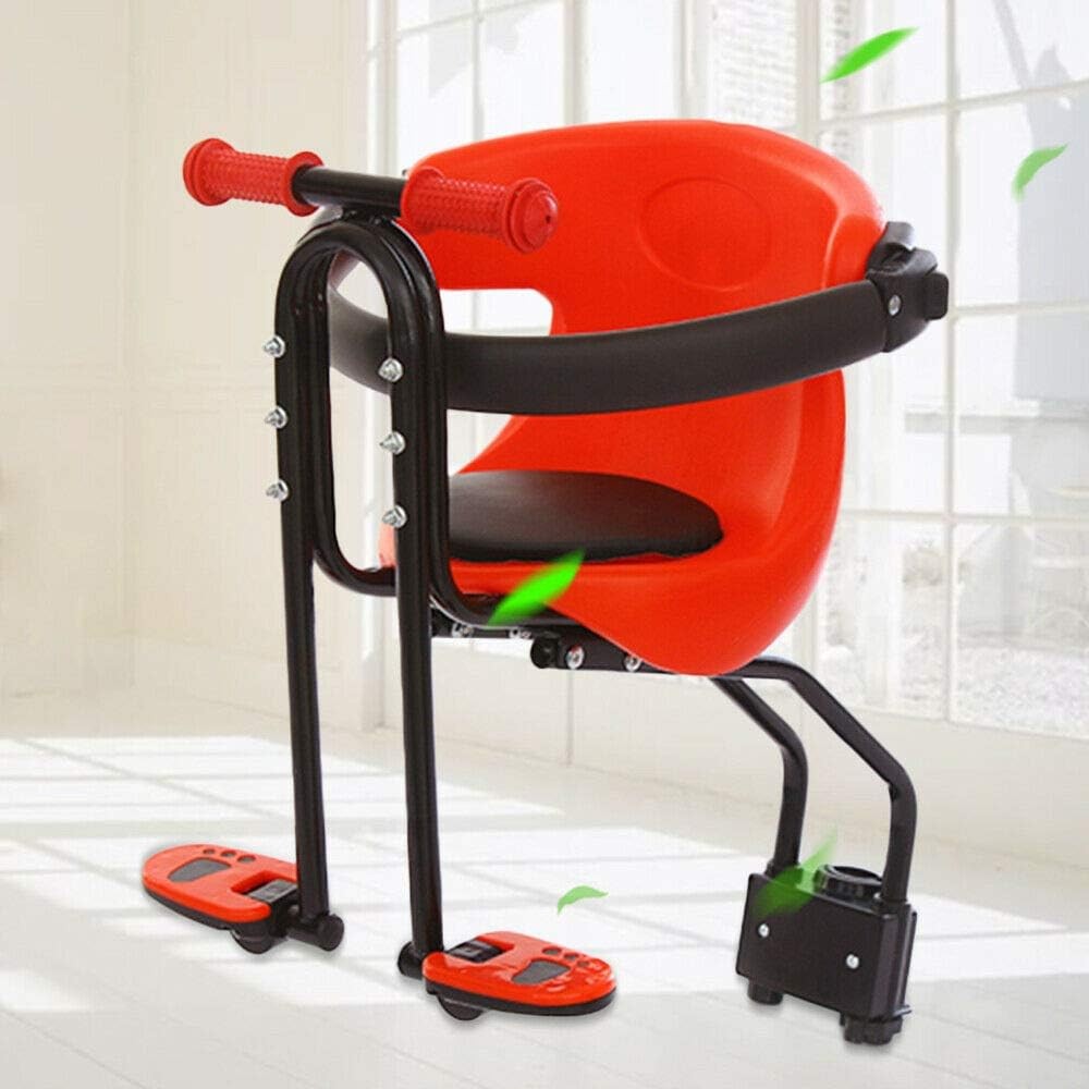 Front Mount Child Bike Seat Kids Bicycle Safe W Handrail Pedal 50KG — image 2